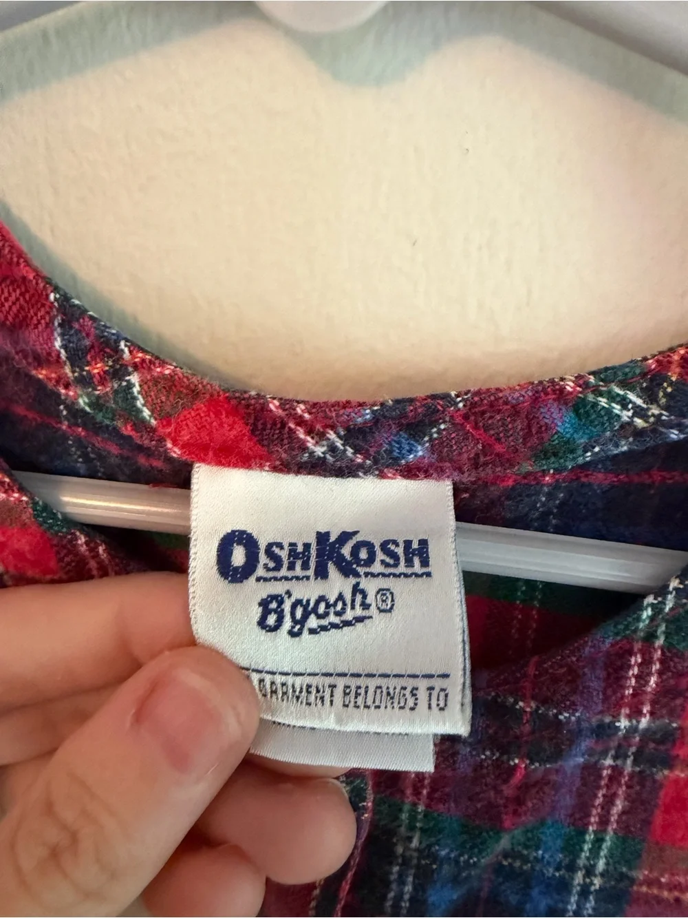 Oshkosh B'gosh Vintage Red Plaid Romper